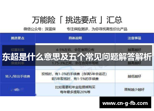 东超是什么意思及五个常见问题解答解析